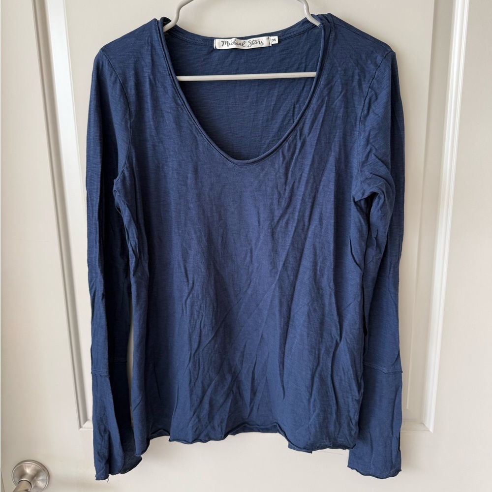 Michael Stars Navy Blue Long Sleeve Tee